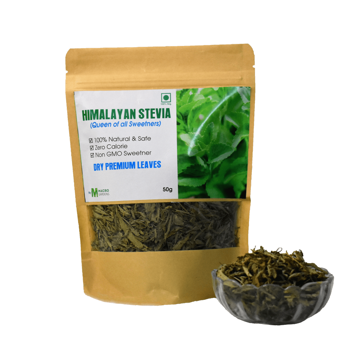 Himalayan Stevia Leaves (Hand-picked Premium Quality)